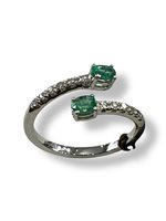 Anillo Gianni Pace Mujer in Oro blanco Smeraldo GPGANN-6A